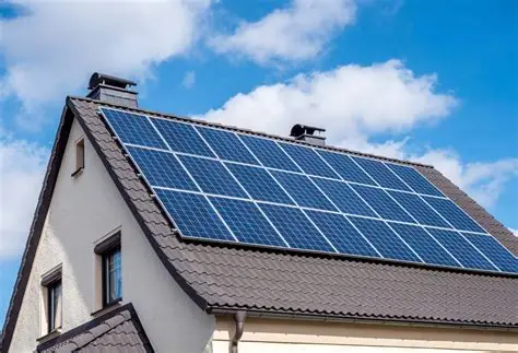 Solar panels installed on residential home